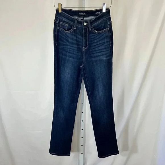 Judy Blue Size 5/27 Flare Dark Wash Blue Jeans Casual Stretch Figure Flattering - Picture 3 of 15